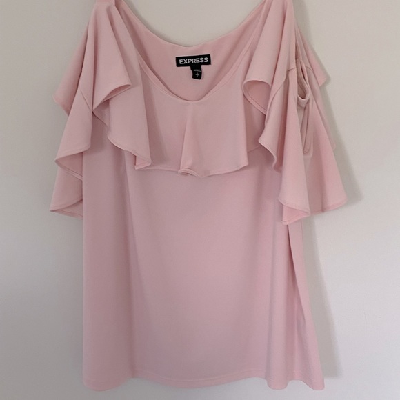 Express Pink Ruffle Tank Top size Small - Picture 3 of 10